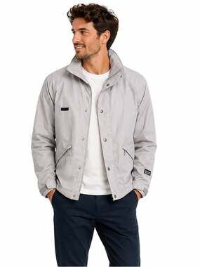 Far West Unisex Grey Long Sleeve Full Zip Nylon Lightweight Jacket